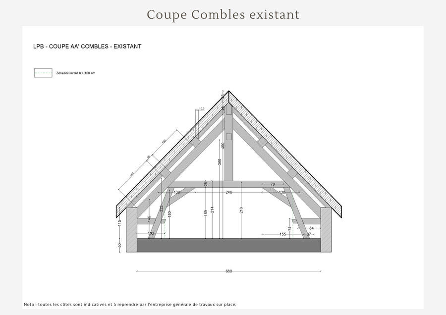 Aménagement combles maison campagne Fontainebleau